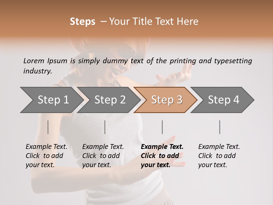 Break Dance Glamour Jump PowerPoint Template