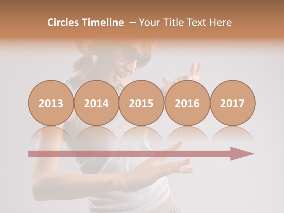 Break Dance Glamour Jump PowerPoint Template