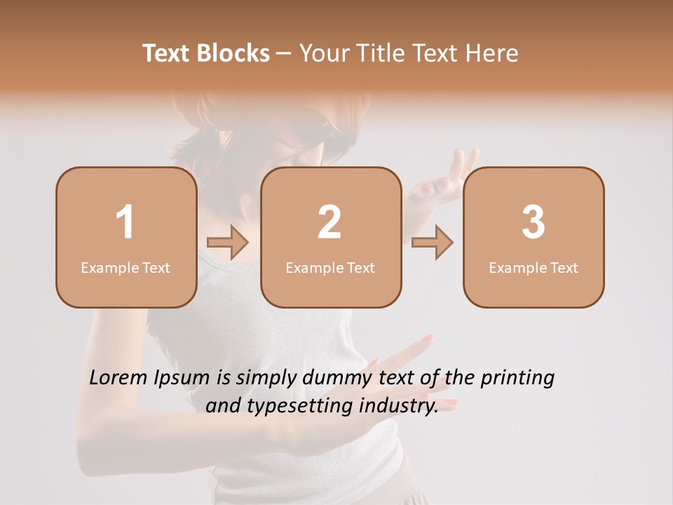 Break Dance Glamour Jump PowerPoint Template