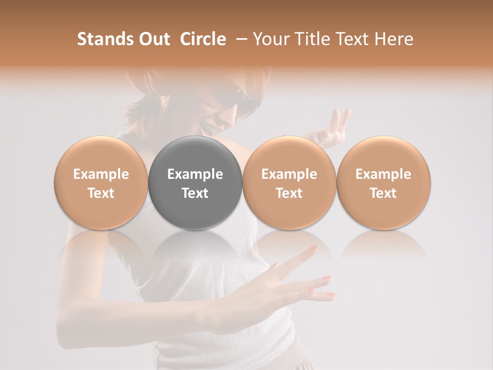 Break Dance Glamour Jump PowerPoint Template