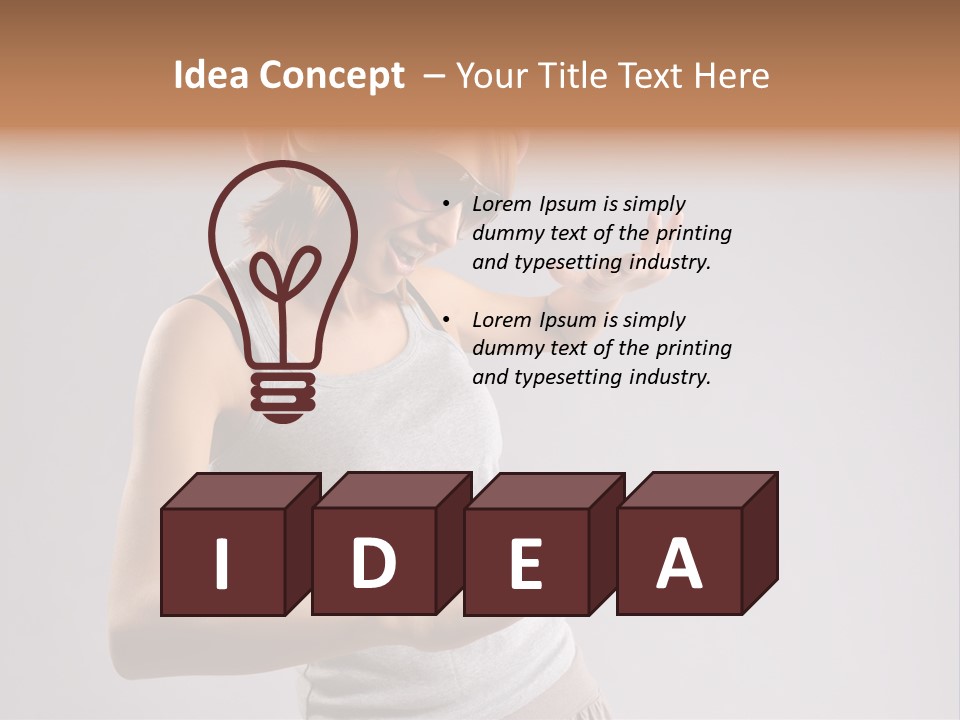 Break Dance Glamour Jump PowerPoint Template