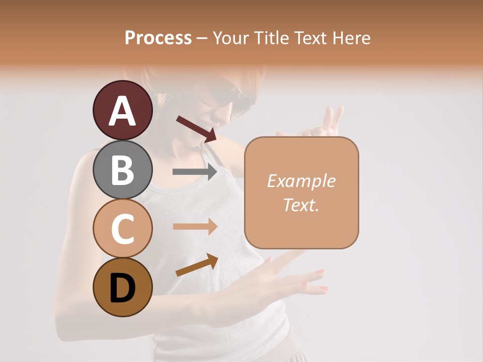 Break Dance Glamour Jump PowerPoint Template