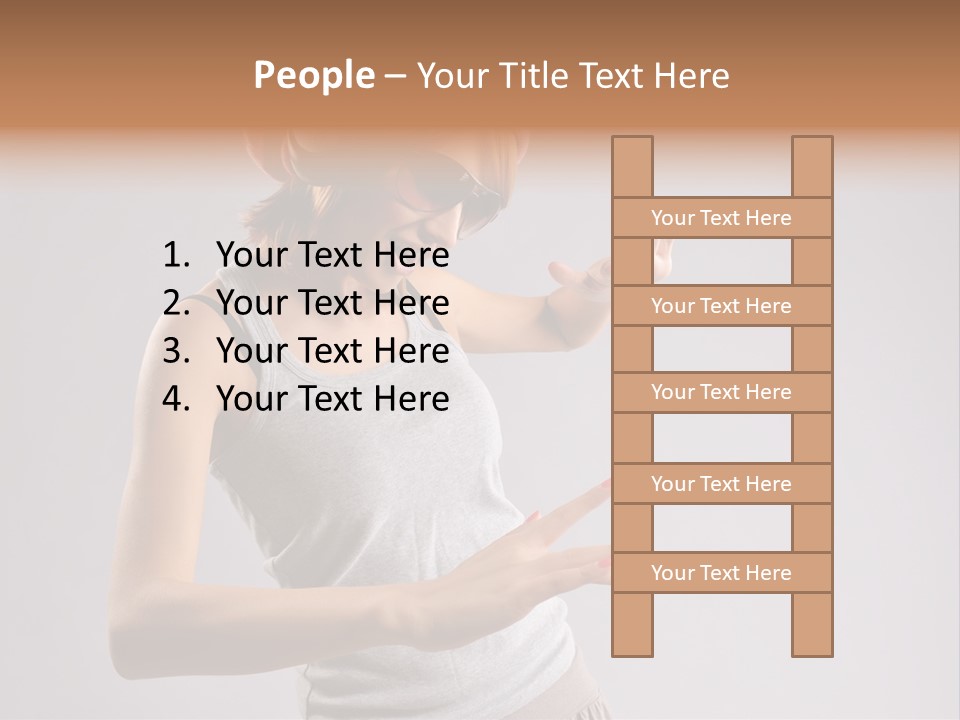 Break Dance Glamour Jump PowerPoint Template