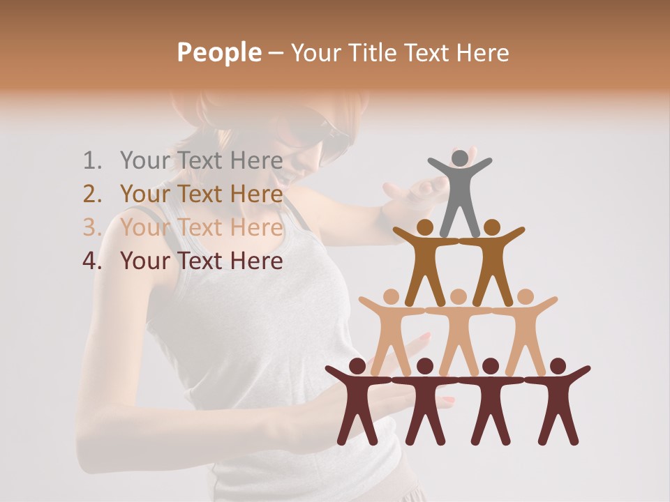 Break Dance Glamour Jump PowerPoint Template