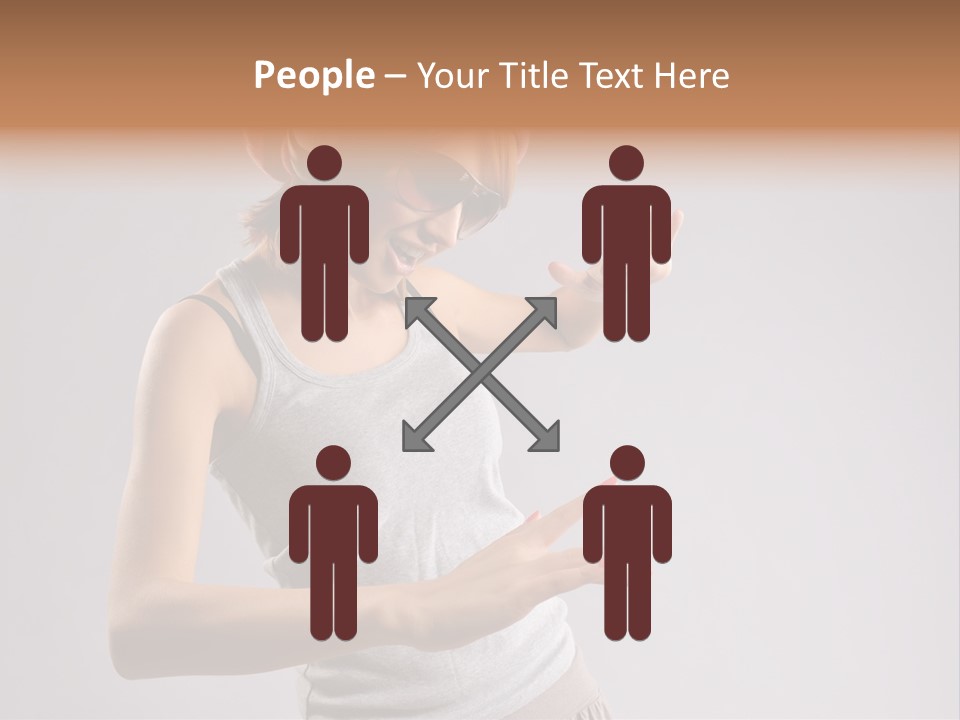 Break Dance Glamour Jump PowerPoint Template