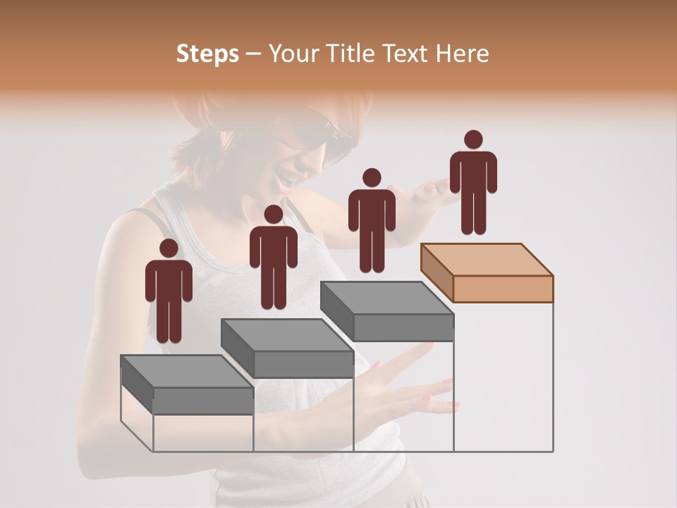 Break Dance Glamour Jump PowerPoint Template