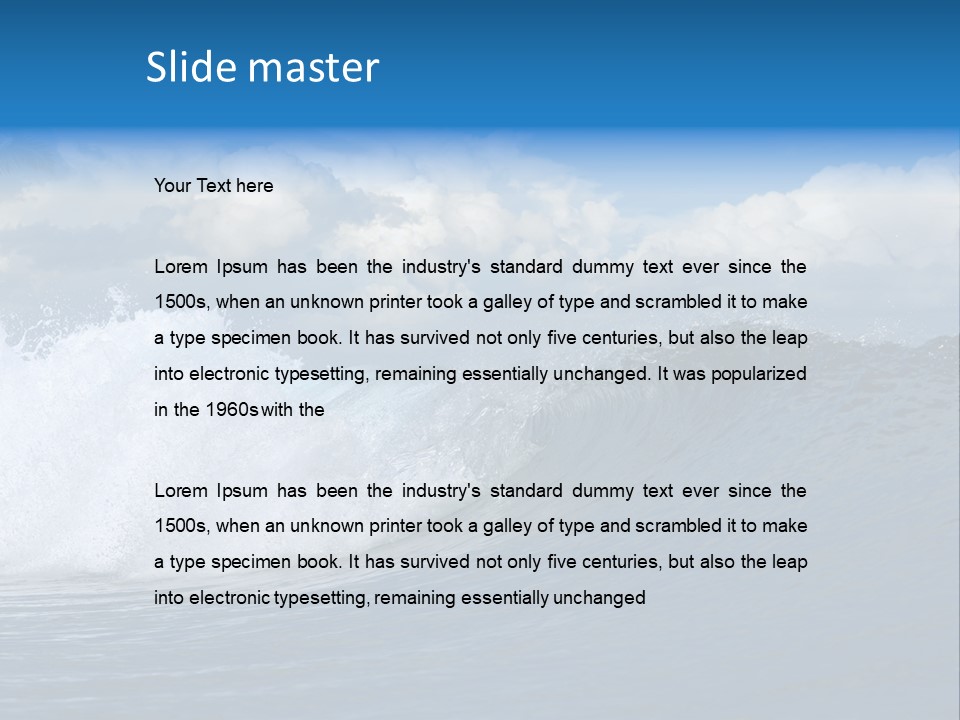 Sky Expressing Wet PowerPoint Template