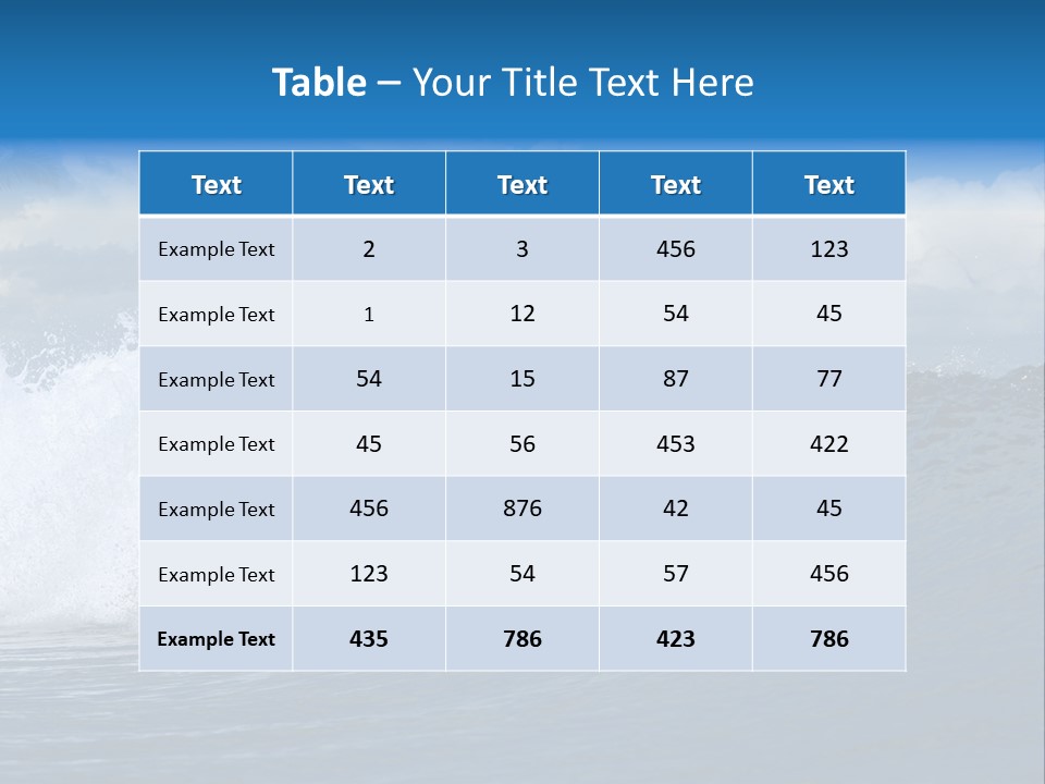 Sky Expressing Wet PowerPoint Template