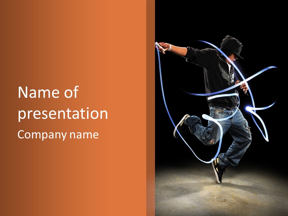 Man Rap Hip Hop PowerPoint Template