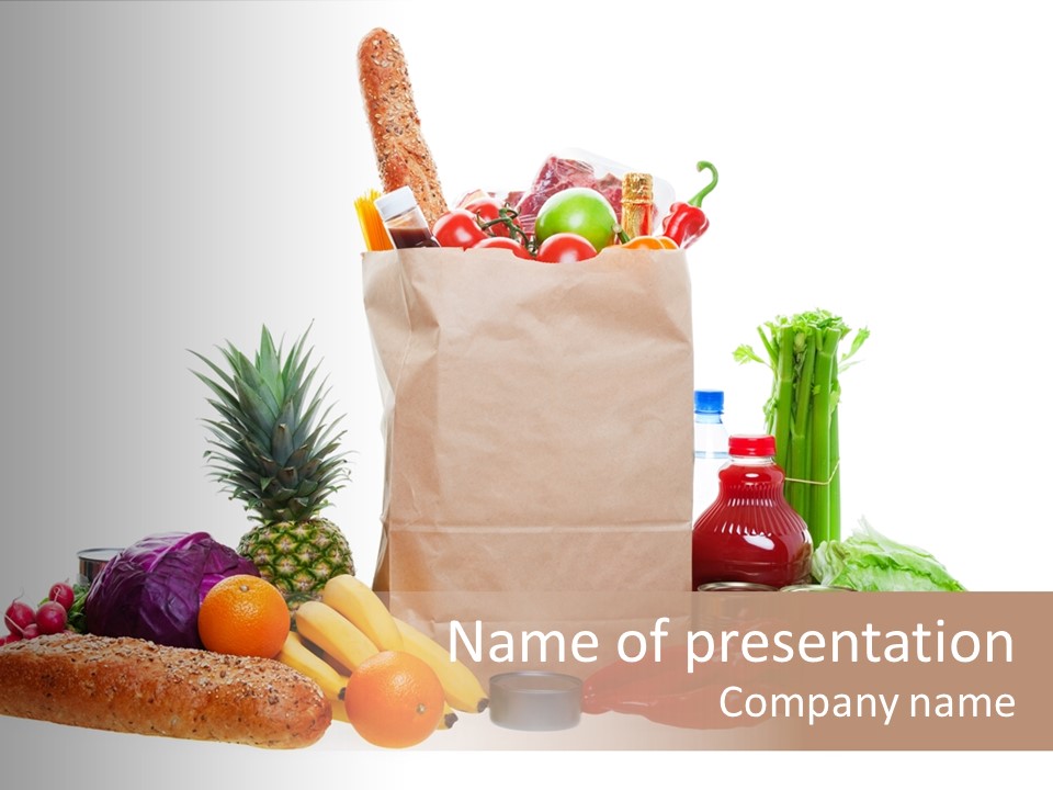 Tomato Purple Lettuce PowerPoint Template