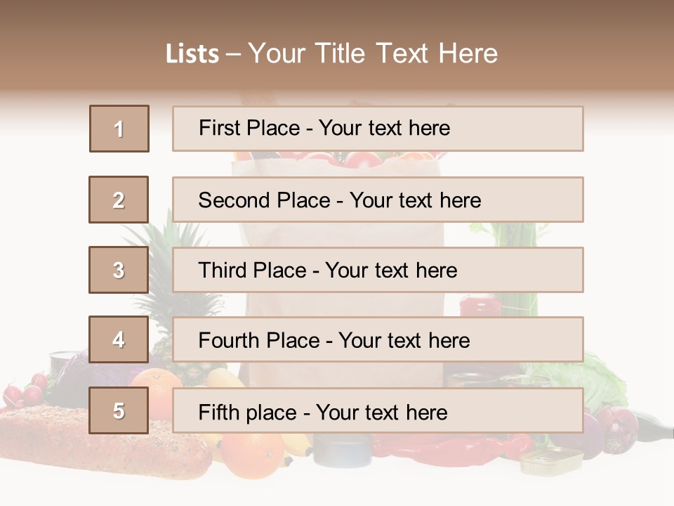 Tomato Purple Lettuce PowerPoint Template