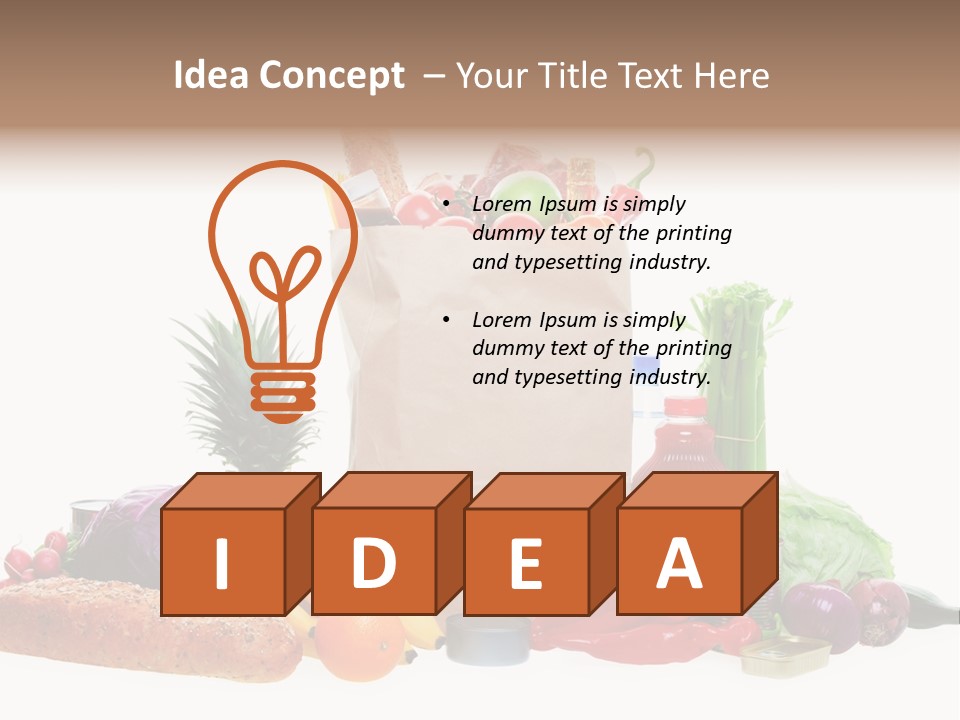 Tomato Purple Lettuce PowerPoint Template