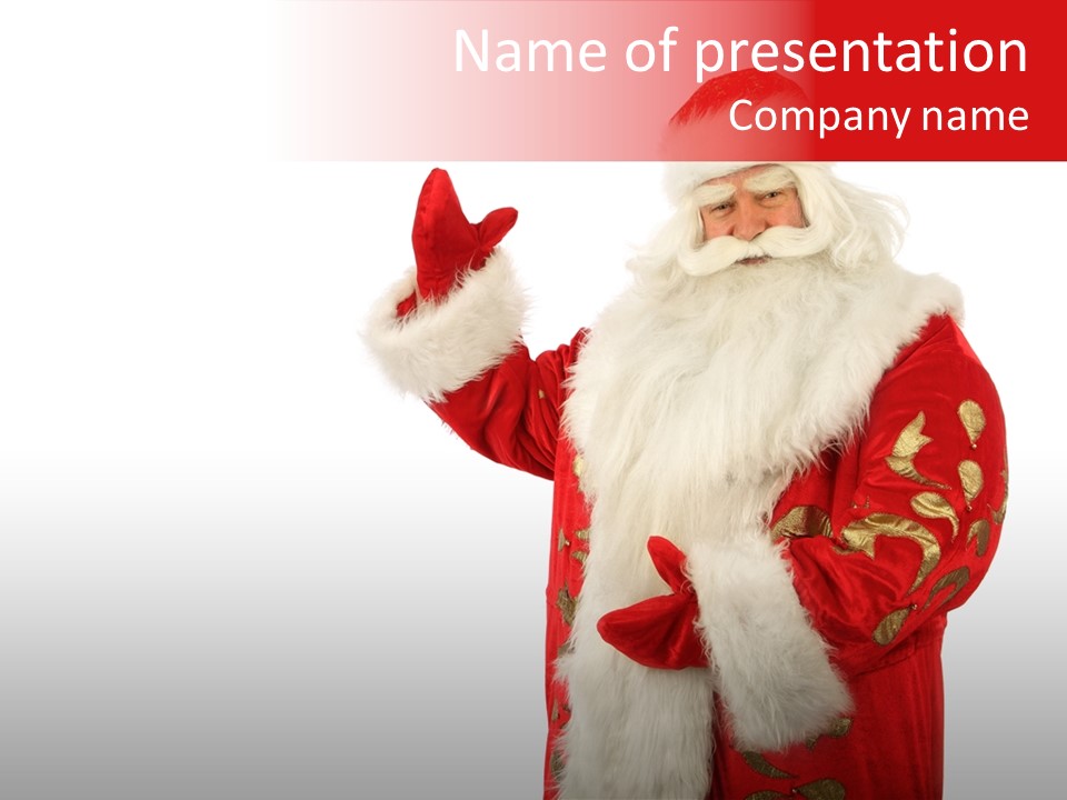 Face Noel Costume PowerPoint Template