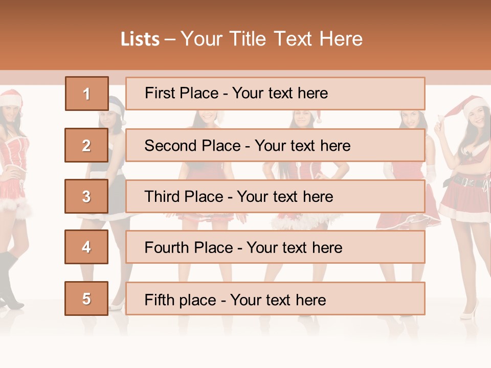 Santa Posing Costume PowerPoint Template