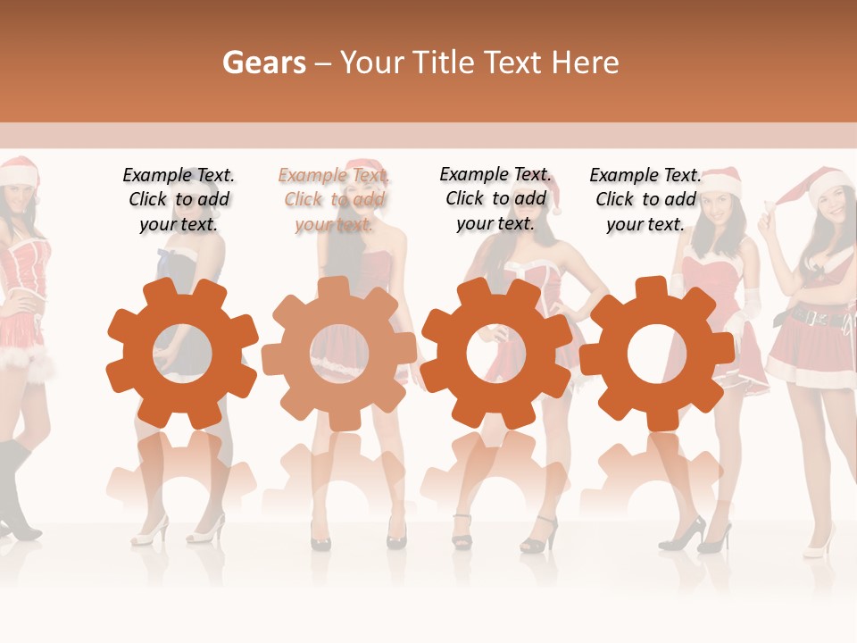 Santa Posing Costume PowerPoint Template