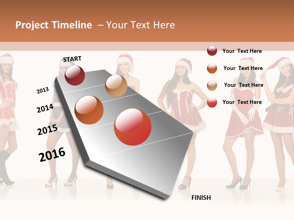 Santa Posing Costume PowerPoint Template