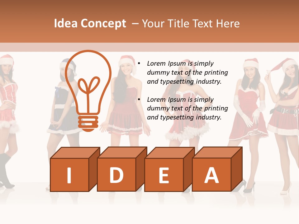 Santa Posing Costume PowerPoint Template