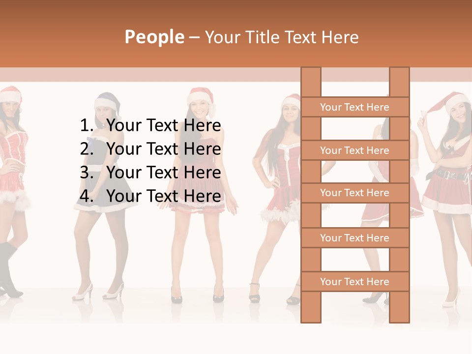 Santa Posing Costume PowerPoint Template