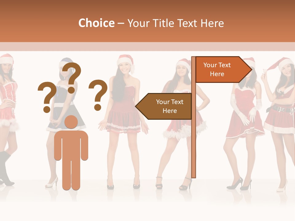 Santa Posing Costume PowerPoint Template