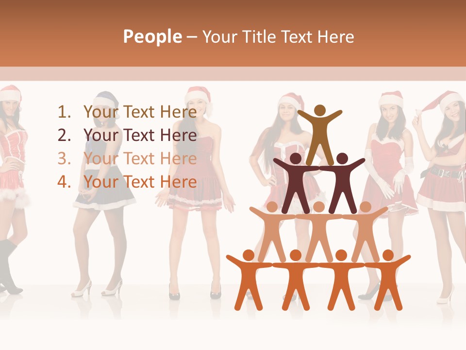 Santa Posing Costume PowerPoint Template