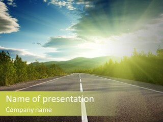 Scenery Summer Freeway PowerPoint Template