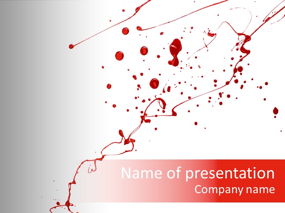 Murder Texture Bloodstain PowerPoint Template