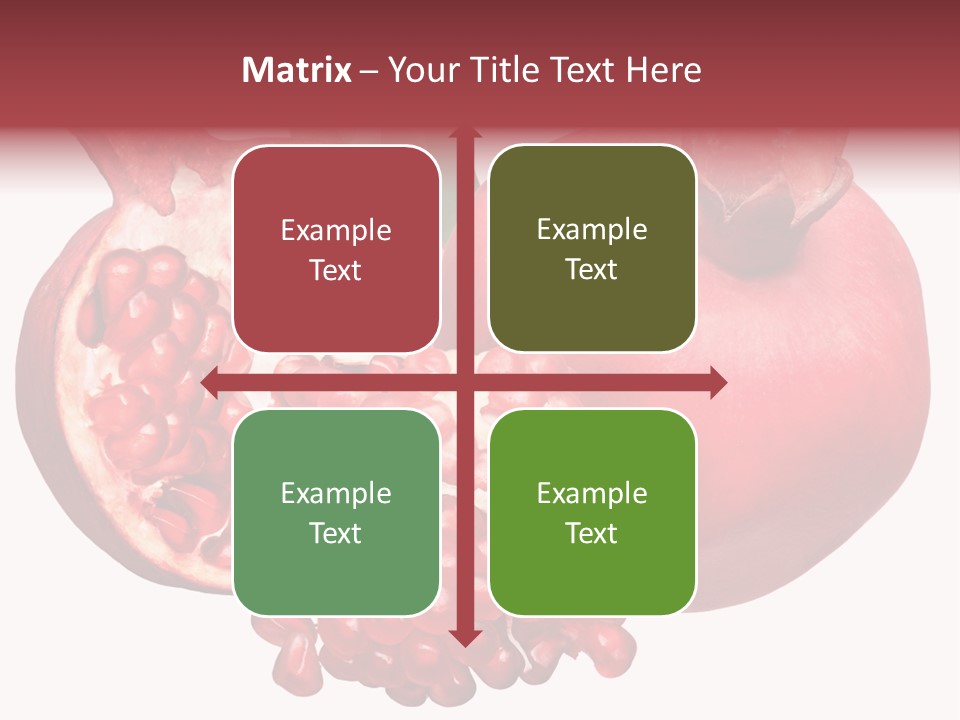 Isolated Pomegranate Background PowerPoint Template