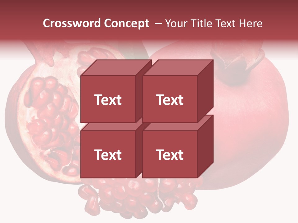 Isolated Pomegranate Background PowerPoint Template