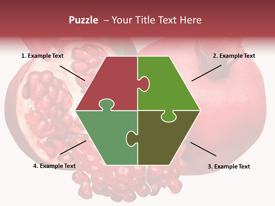 Isolated Pomegranate Background PowerPoint Template