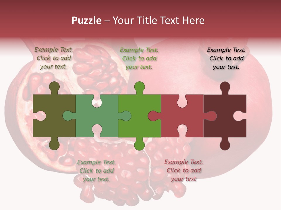 Isolated Pomegranate Background PowerPoint Template