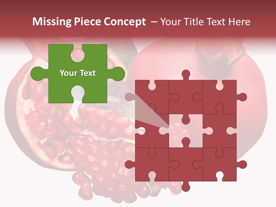Isolated Pomegranate Background PowerPoint Template