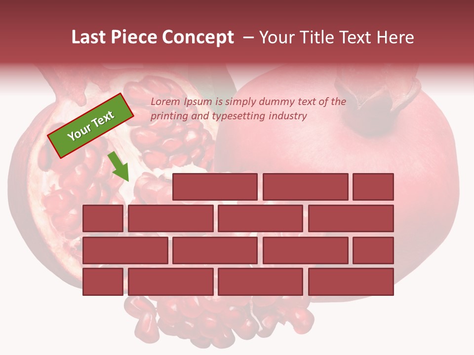 Isolated Pomegranate Background PowerPoint Template