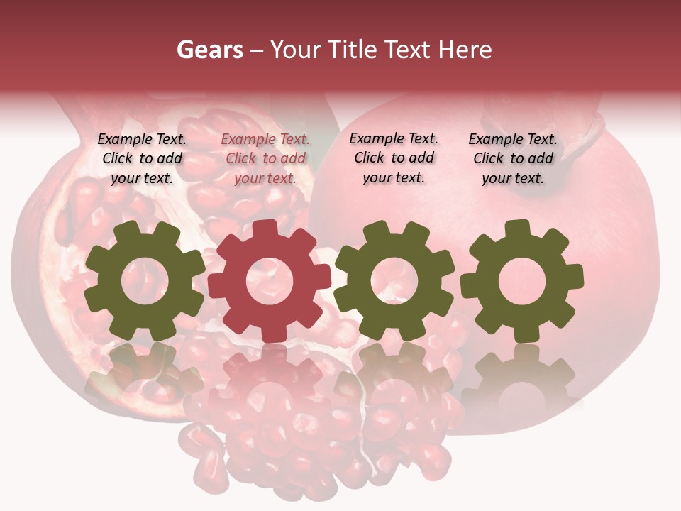 Isolated Pomegranate Background PowerPoint Template