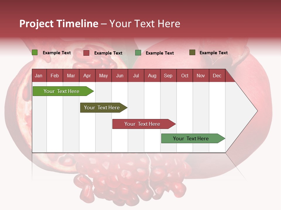 Isolated Pomegranate Background PowerPoint Template