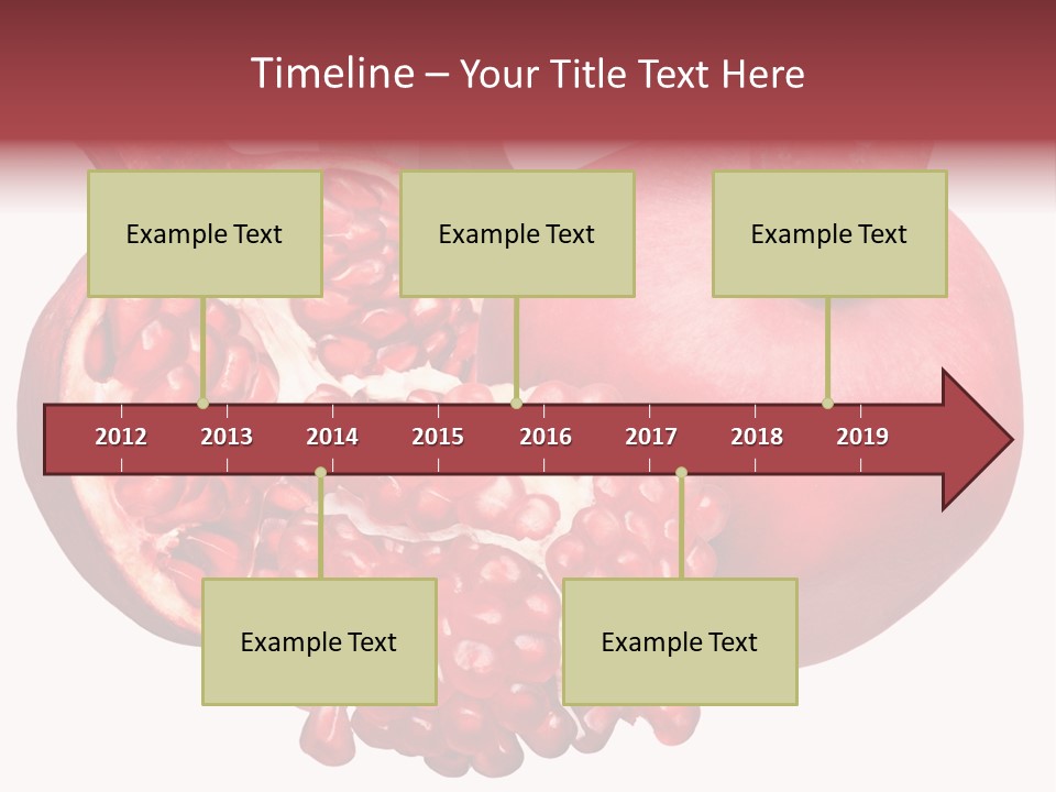 Isolated Pomegranate Background PowerPoint Template