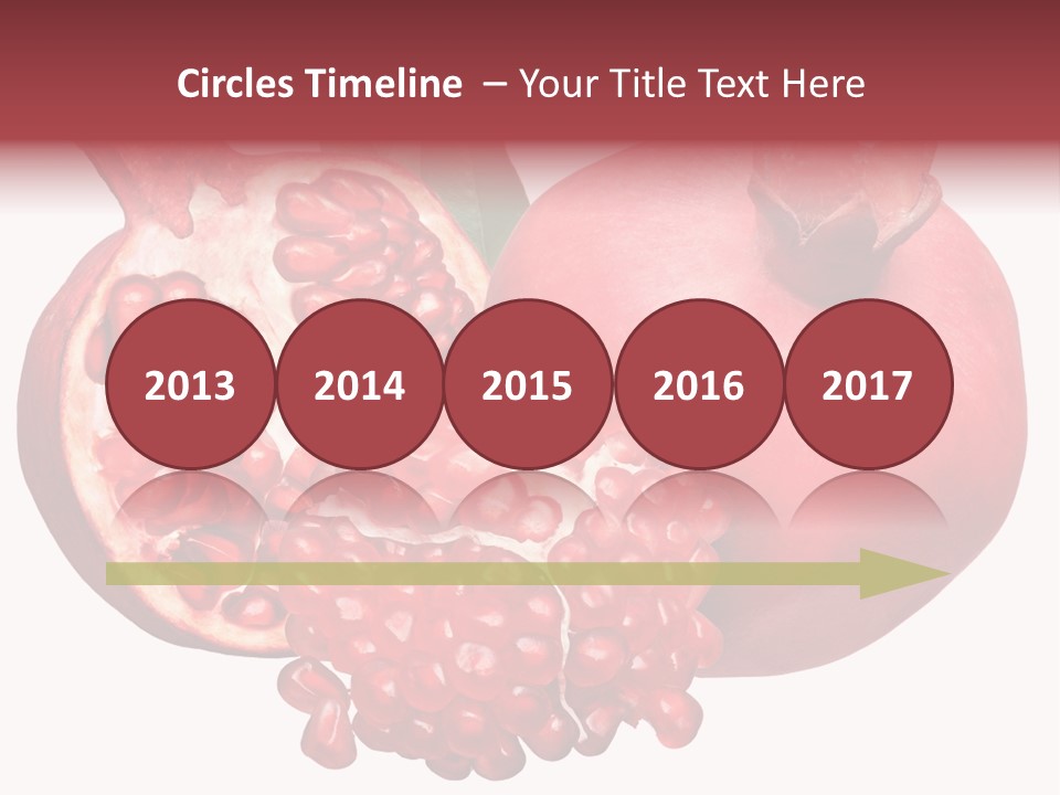 Isolated Pomegranate Background PowerPoint Template