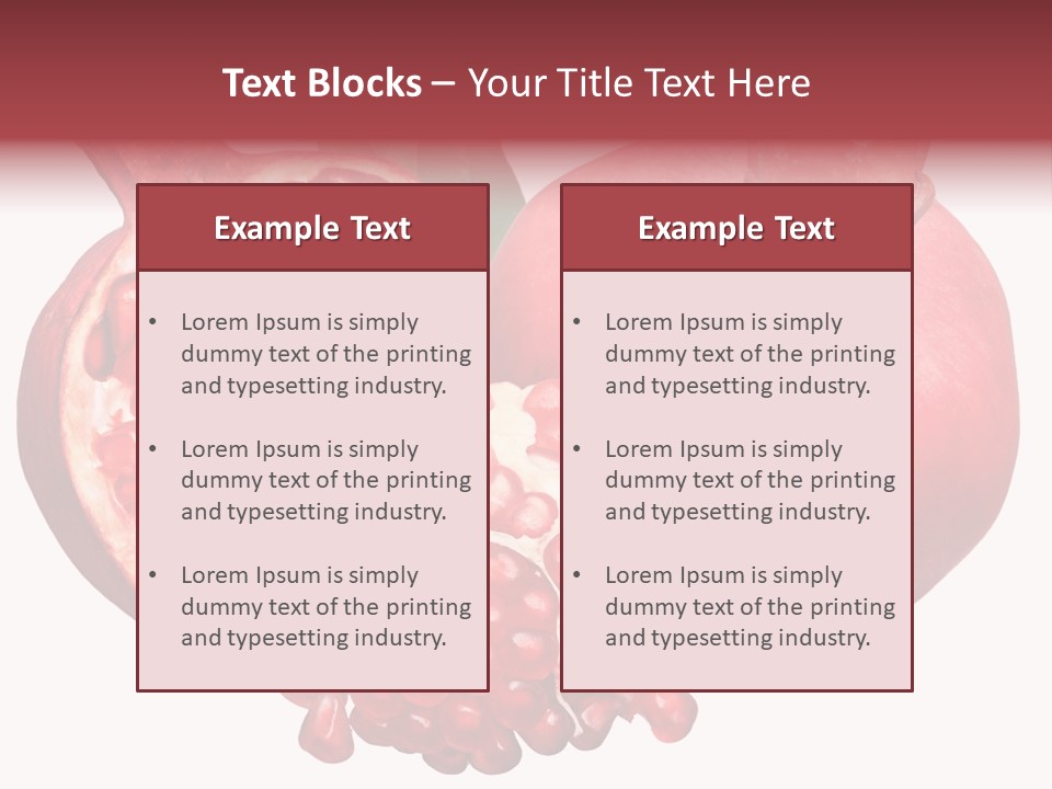 Isolated Pomegranate Background PowerPoint Template
