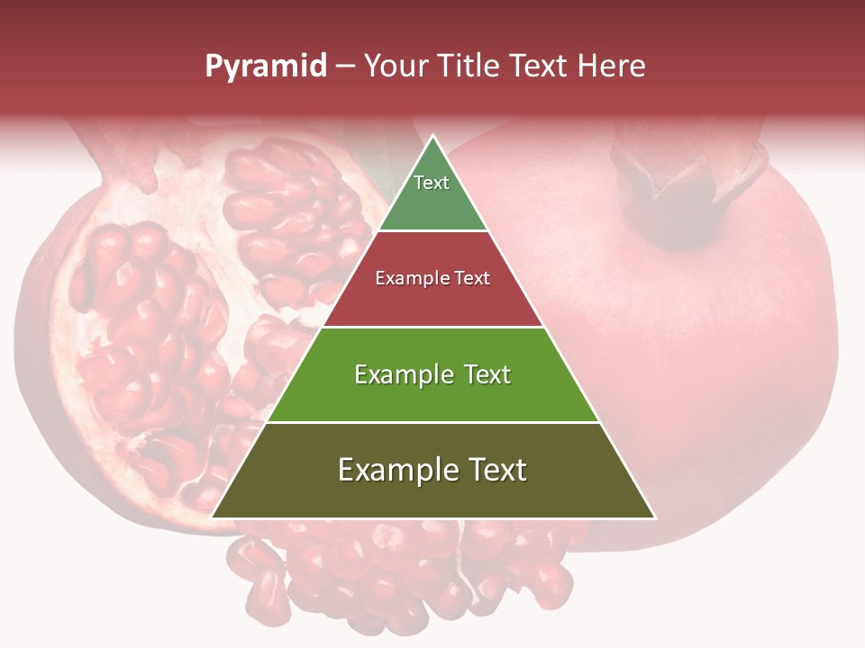 Isolated Pomegranate Background PowerPoint Template