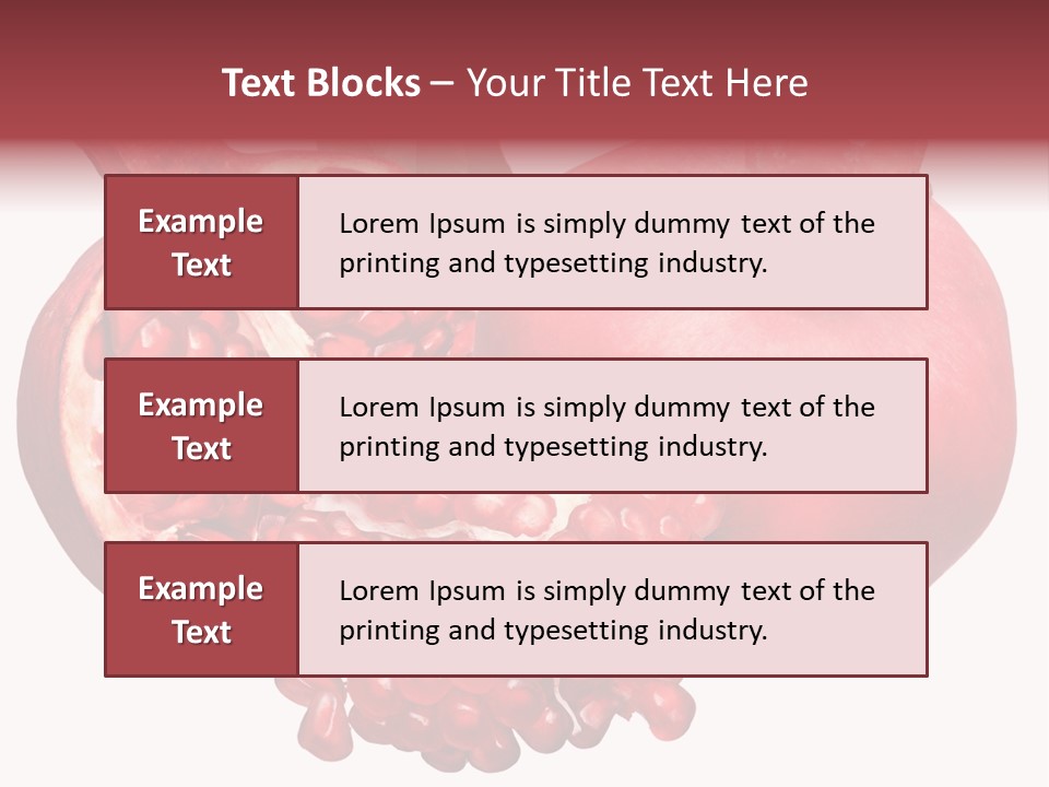 Isolated Pomegranate Background PowerPoint Template
