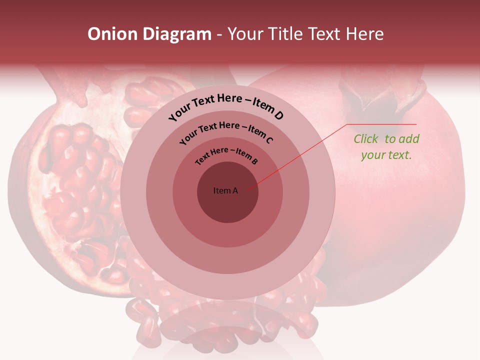 Isolated Pomegranate Background PowerPoint Template