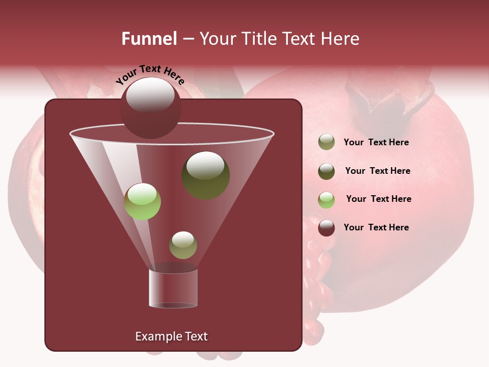 Isolated Pomegranate Background PowerPoint Template