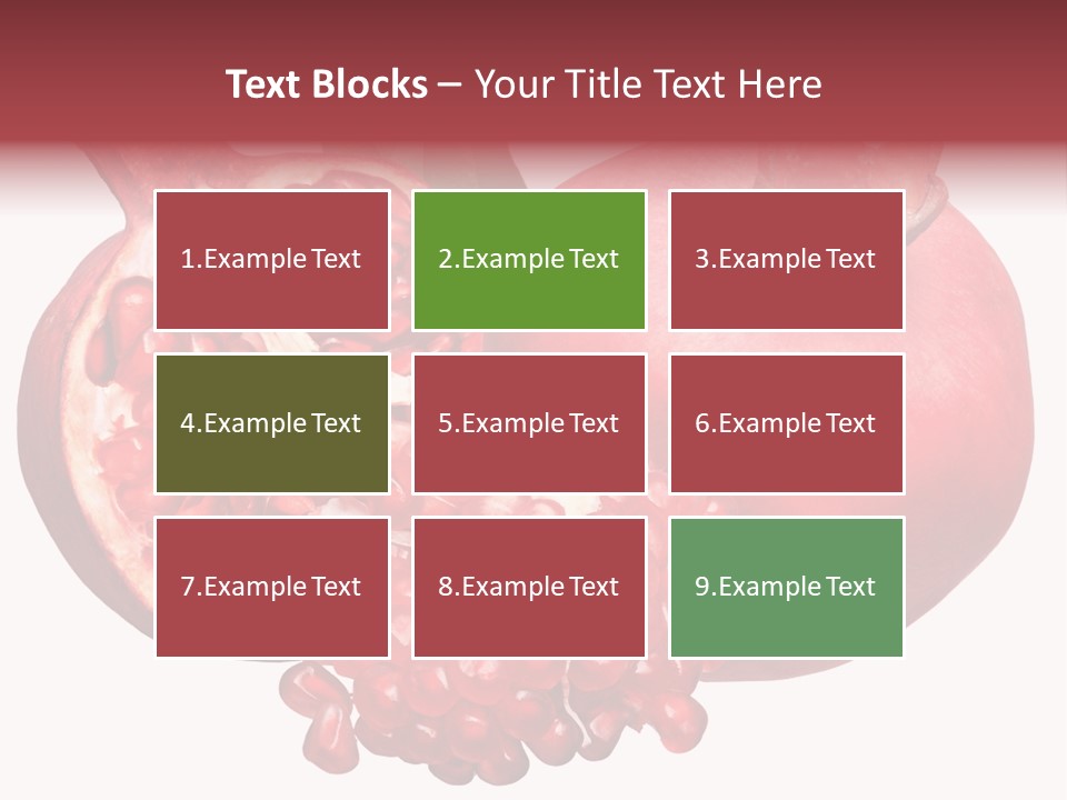 Isolated Pomegranate Background PowerPoint Template