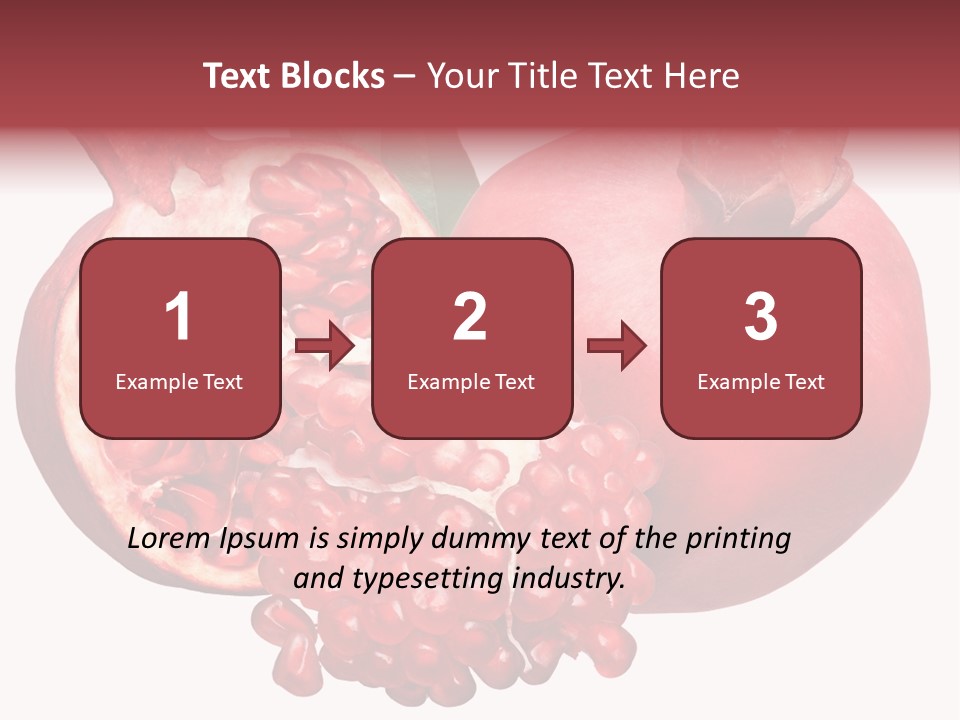 Isolated Pomegranate Background PowerPoint Template