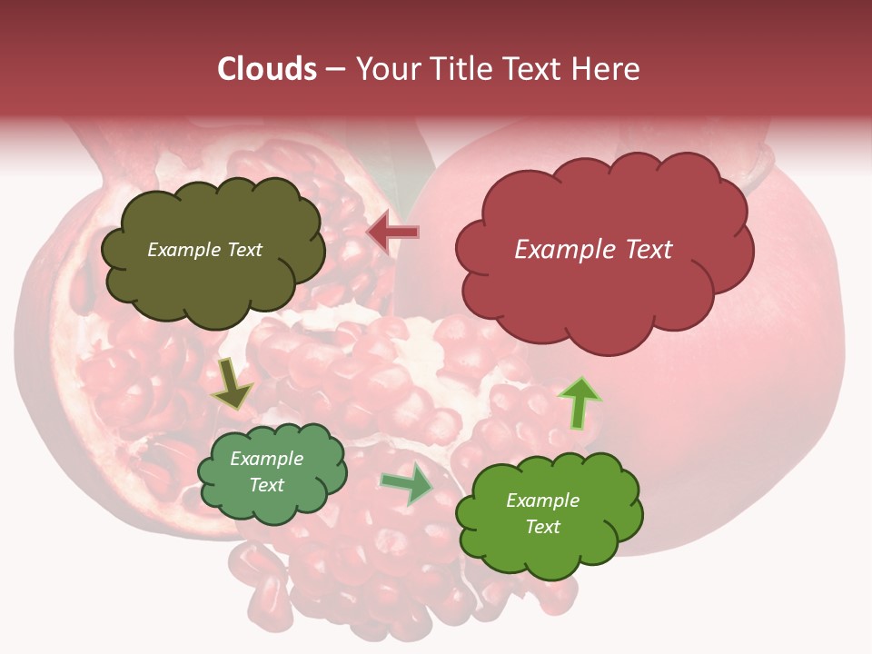 Isolated Pomegranate Background PowerPoint Template