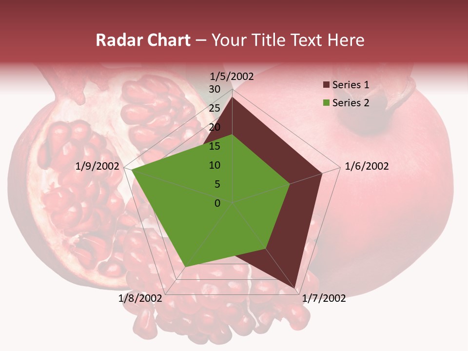 Isolated Pomegranate Background PowerPoint Template