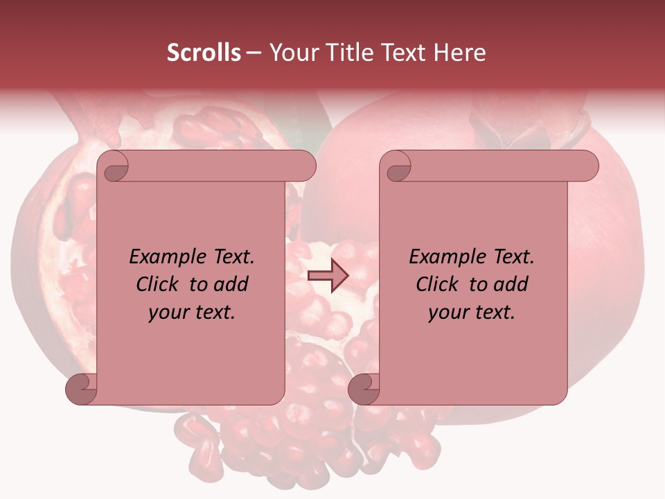 Isolated Pomegranate Background PowerPoint Template