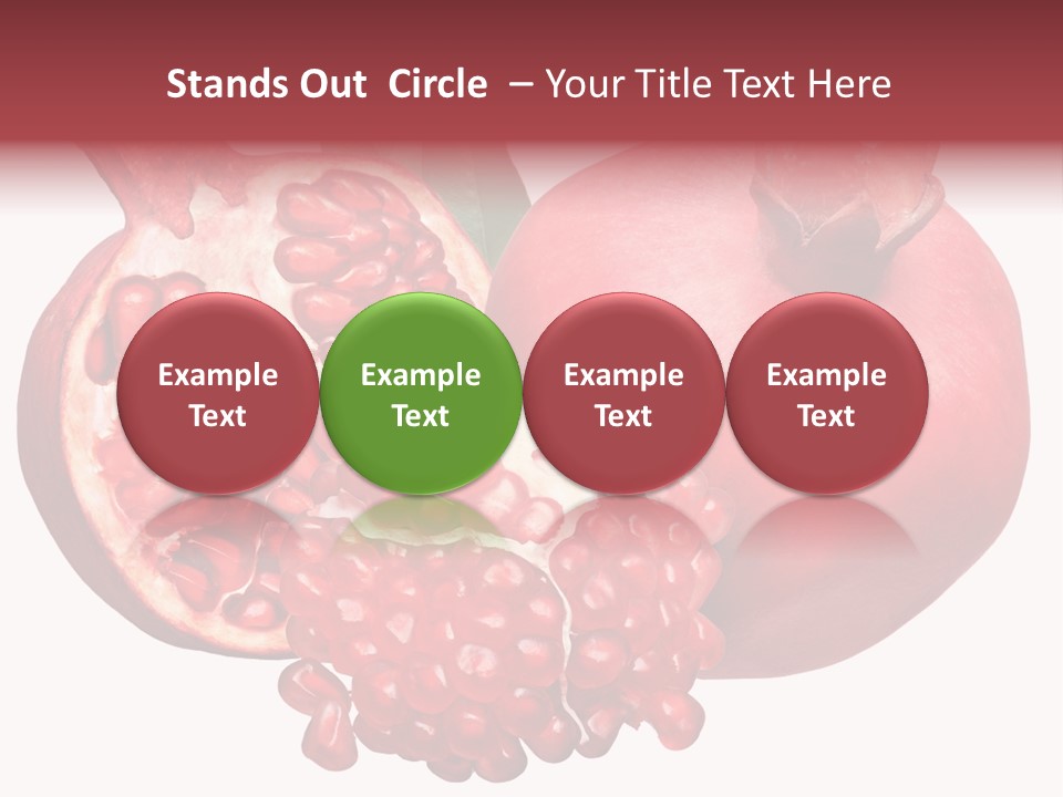 Isolated Pomegranate Background PowerPoint Template