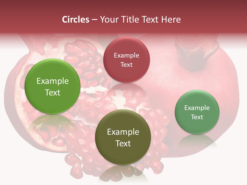 Isolated Pomegranate Background PowerPoint Template
