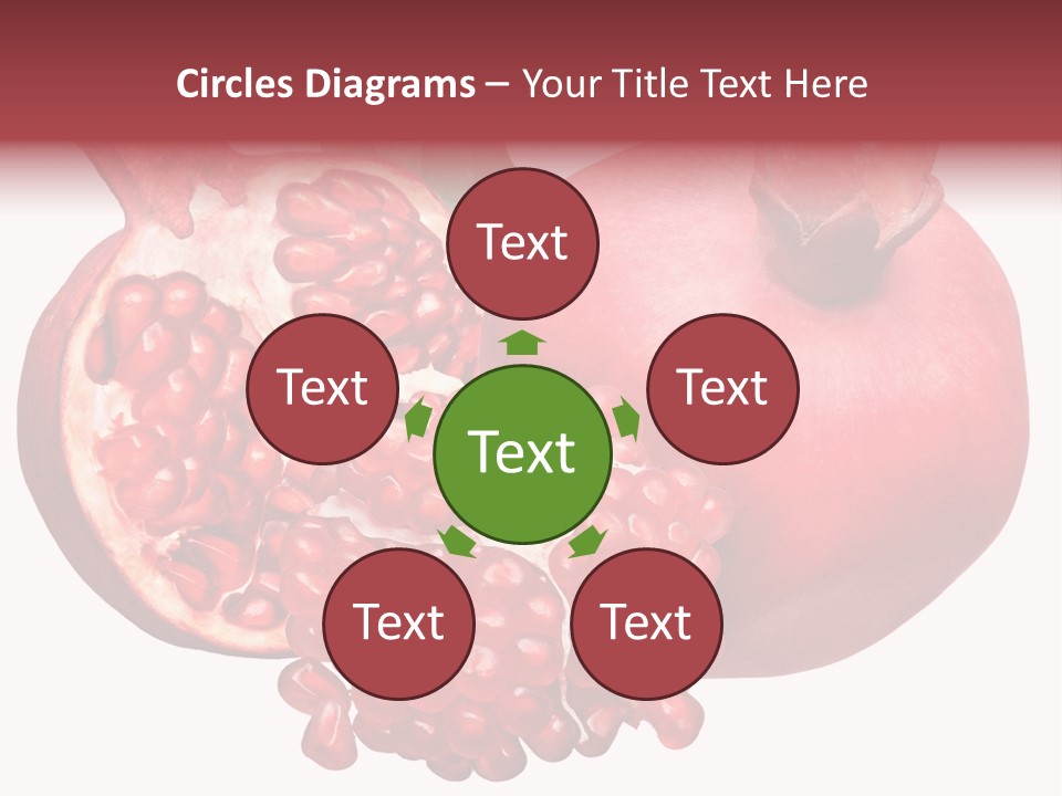 Isolated Pomegranate Background PowerPoint Template