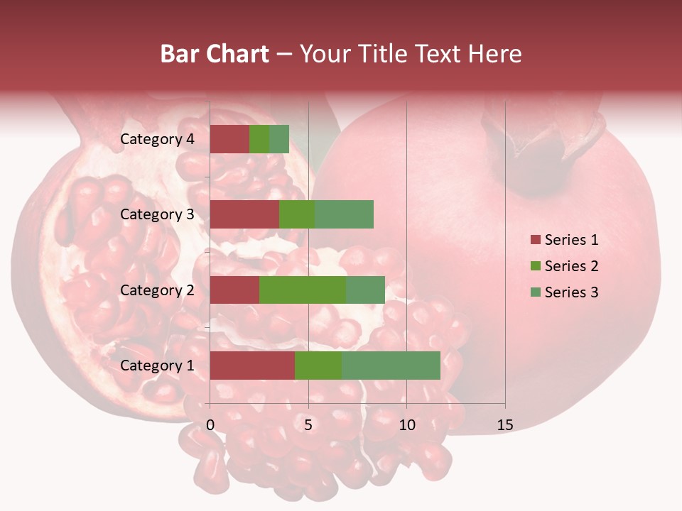 Isolated Pomegranate Background PowerPoint Template